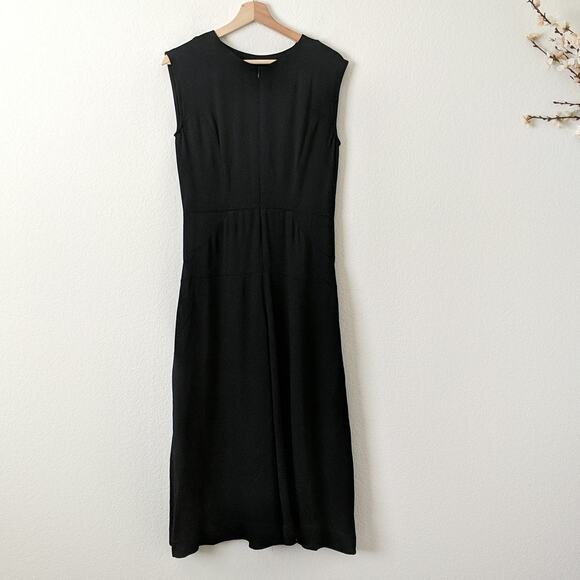 Zero + Maria Cornejo Zip Up Front Jumpsuit Black 4 - Picture 9 of 13